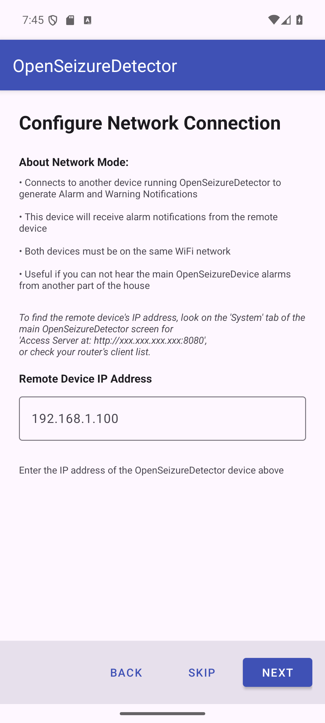 Network configuration - empty